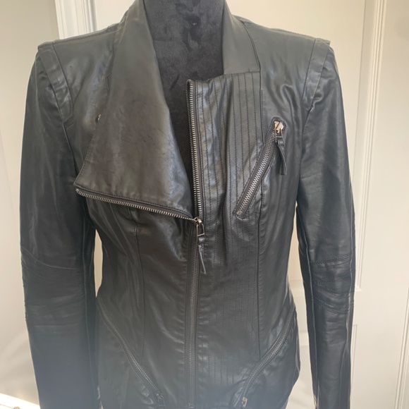 Black faux leather jacket - Picture 2 of 3